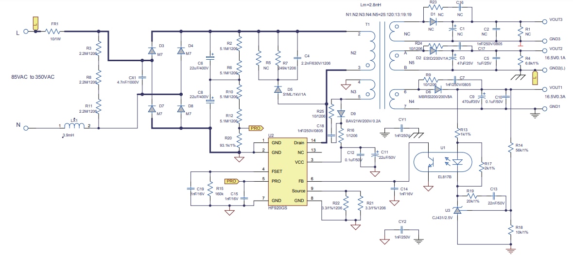 Schematic - Monolithic Power Systems (MPS) EVHF920-S-00B Evaluation Board